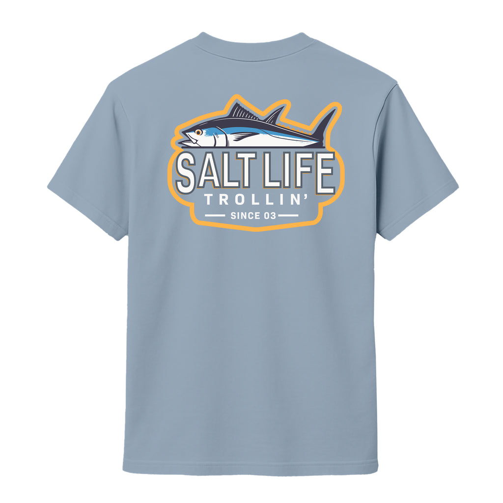 Salt Life Trollin Men's T-Shirt Light Blue