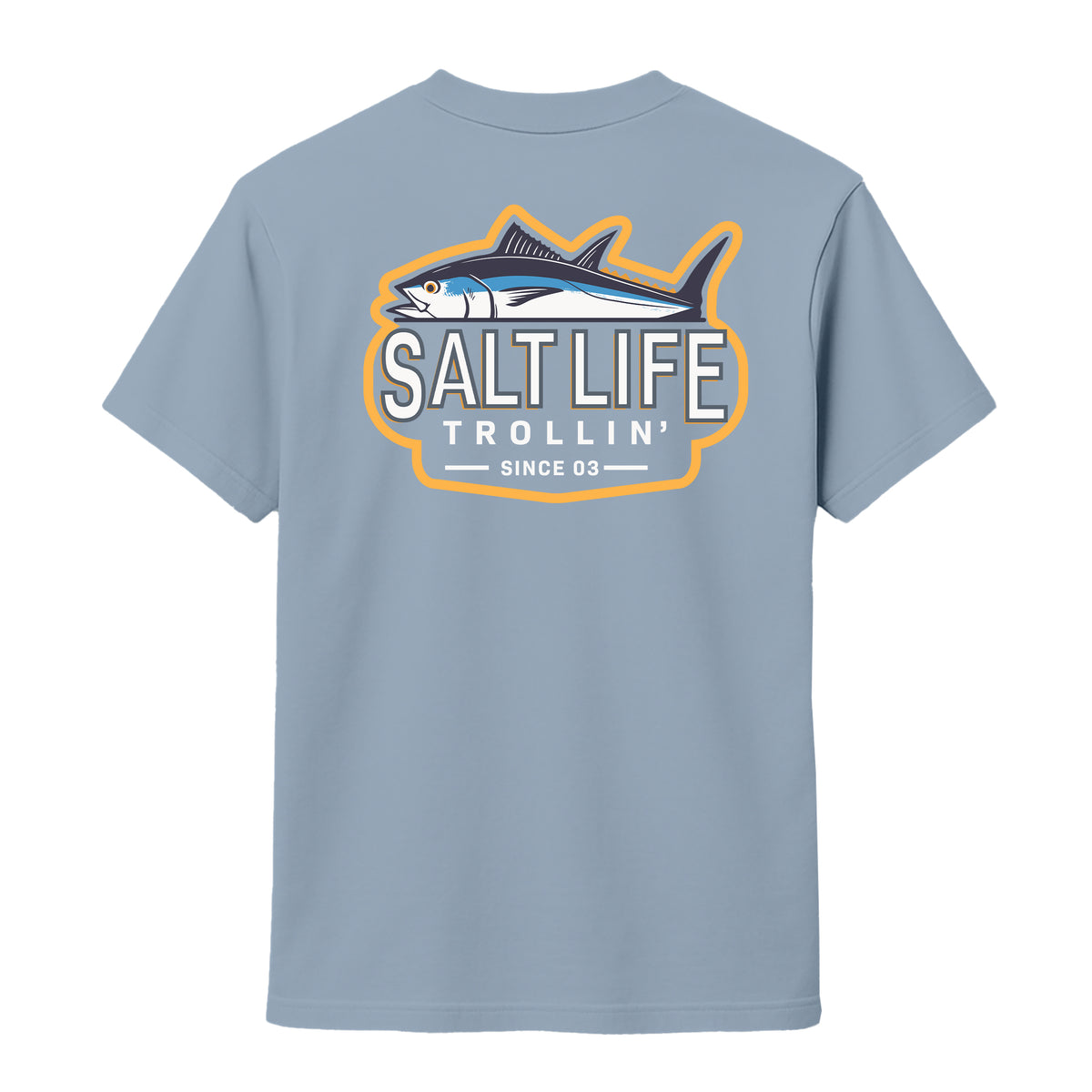 Salt Life Trollin Men's T-Shirt Light Blue