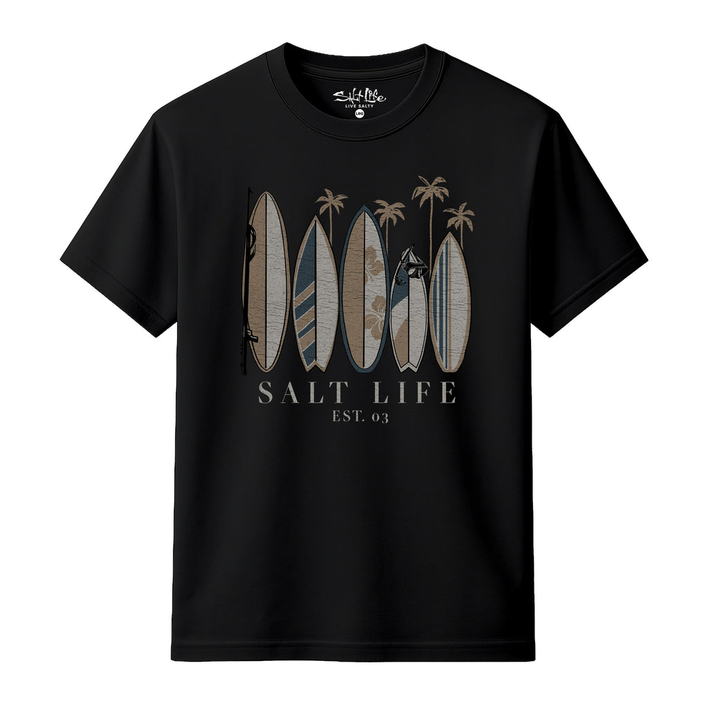 Salt Life Vintage Surfboards Men's T-Shirt Black