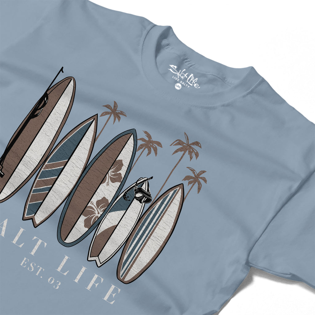 Salt Life Vintage Surfboards Men's T-Shirt Light Blue