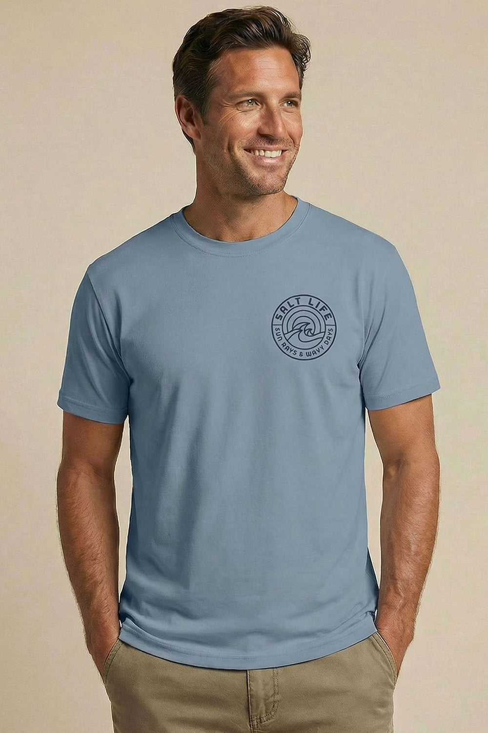 Salt Life Rays For Days Mono Men's T-Shirt Light Blue