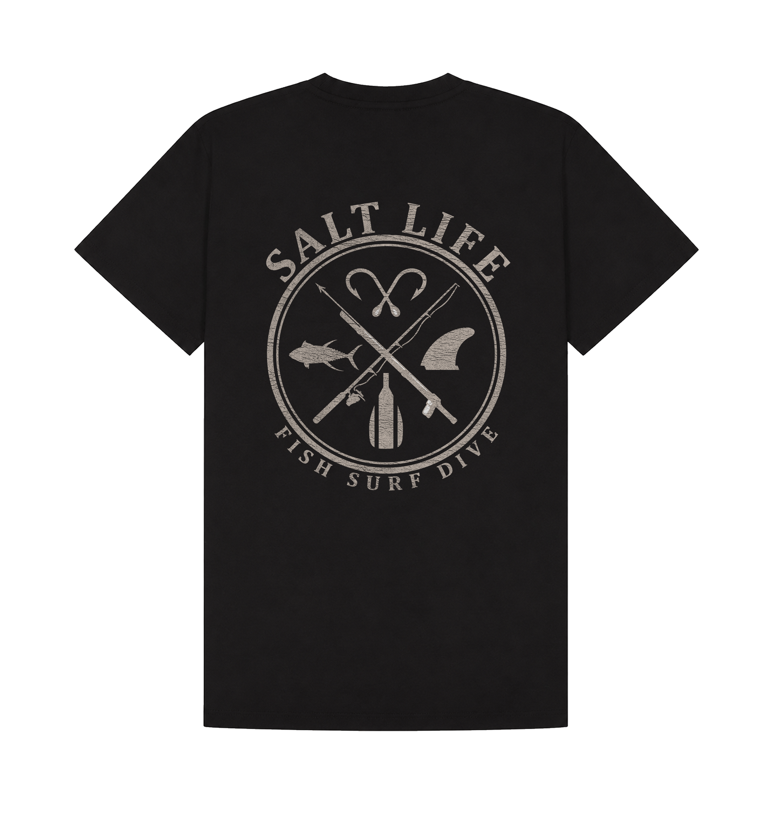 Black Printed T-shirt Back
