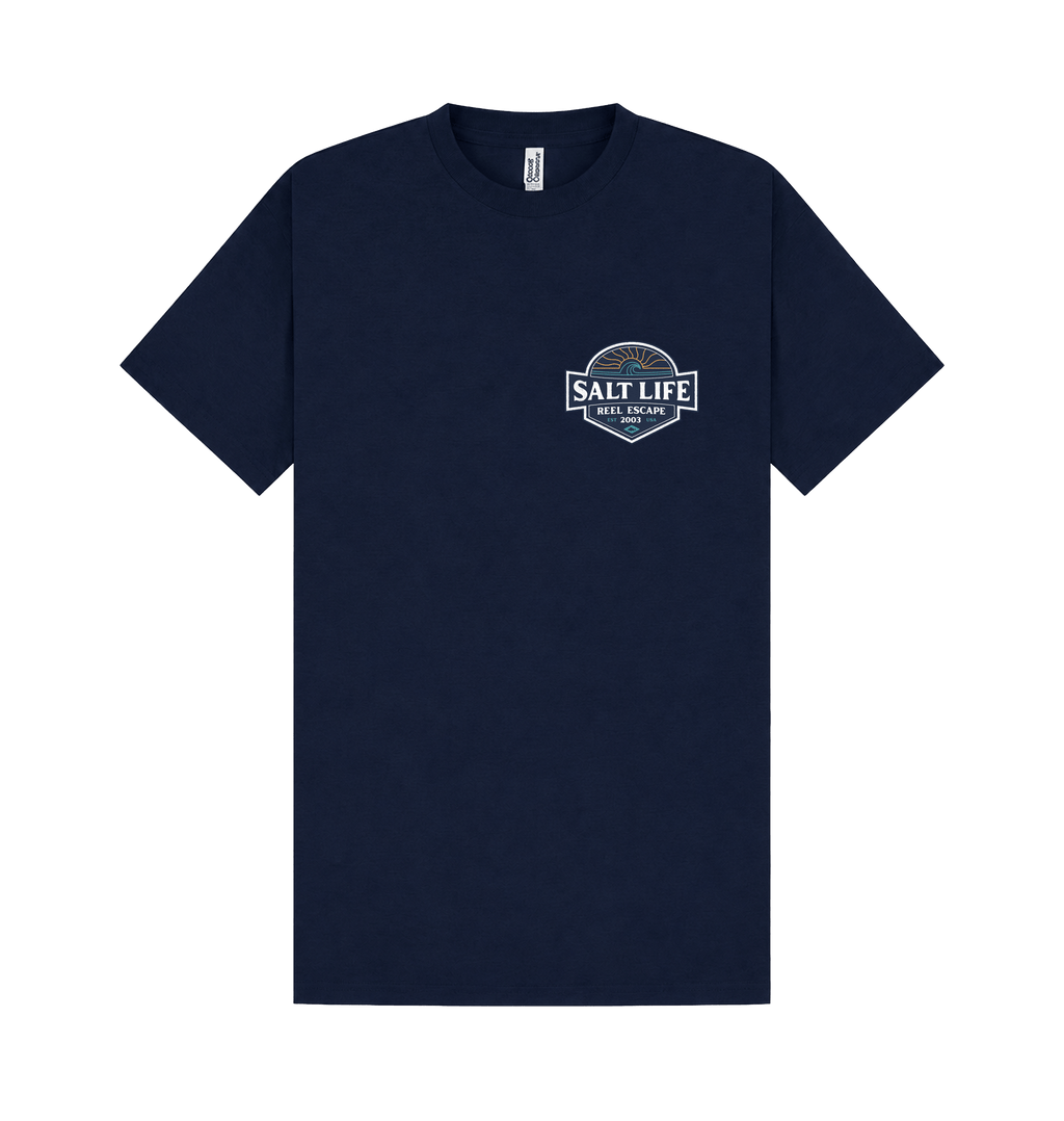 Navy Printed T-shirt Front