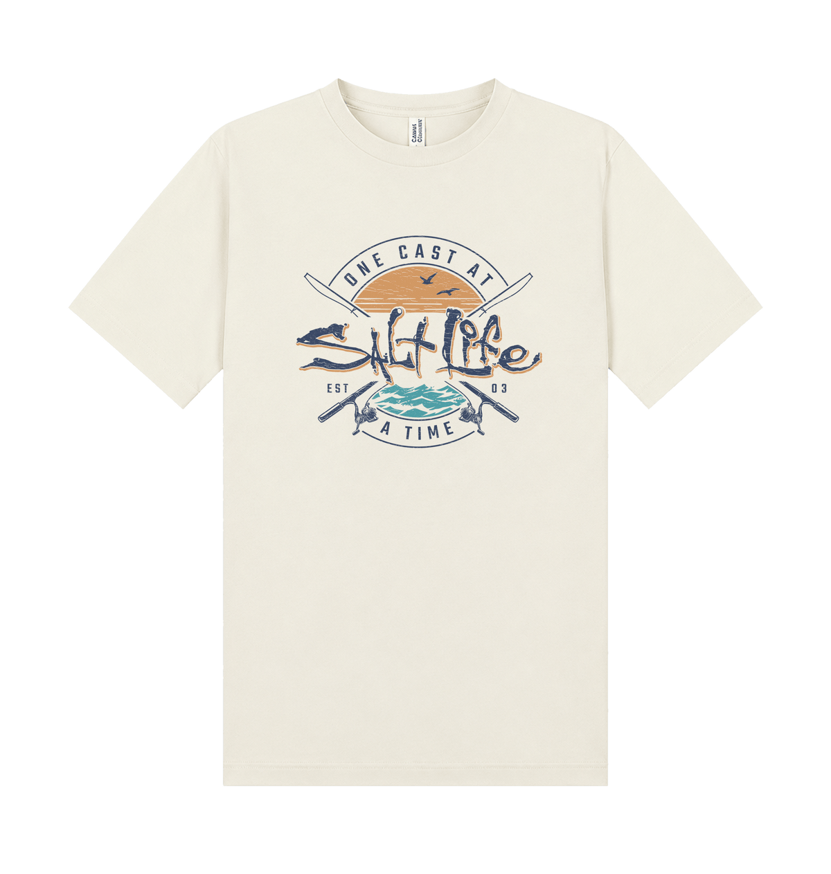 Ecru Printed T-shirt Front