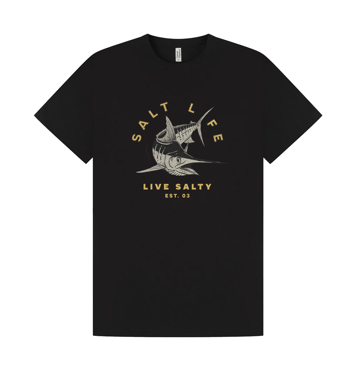 Black Printed T-shirt Front