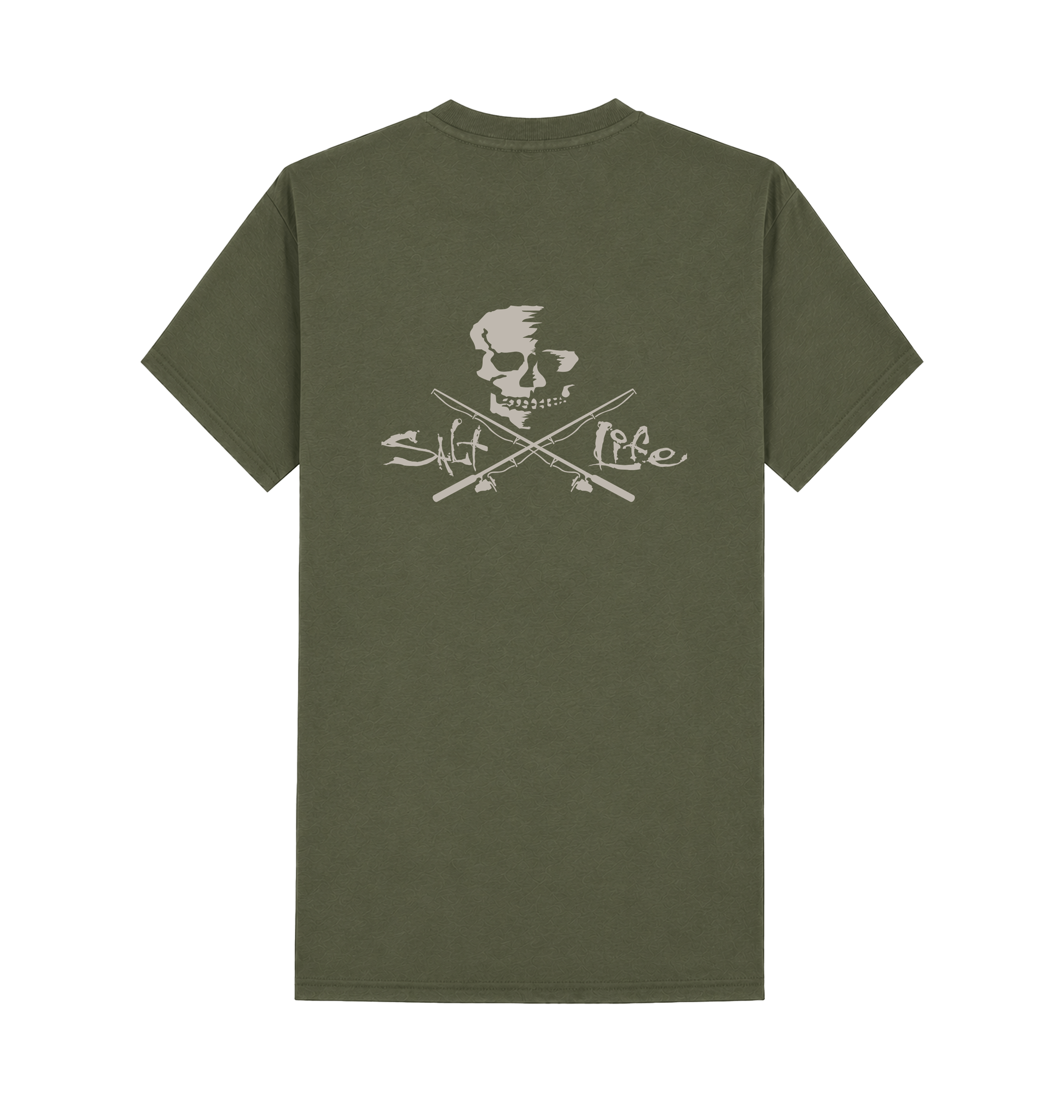 Military Green Printed T-shirt Back