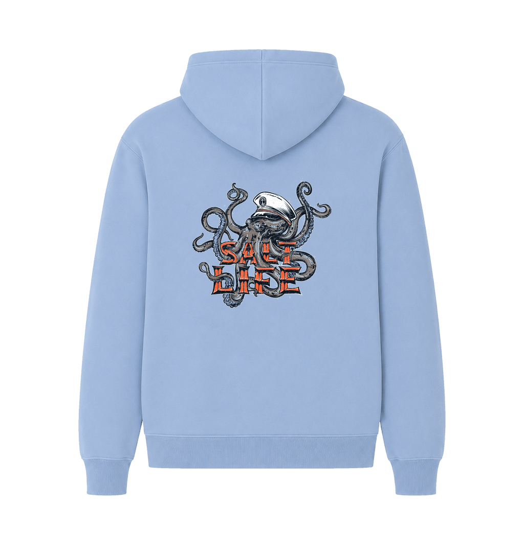 Light Blue Printed Hoody Back