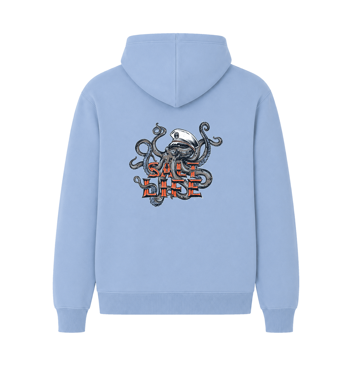 Light Blue Printed Hoody Back