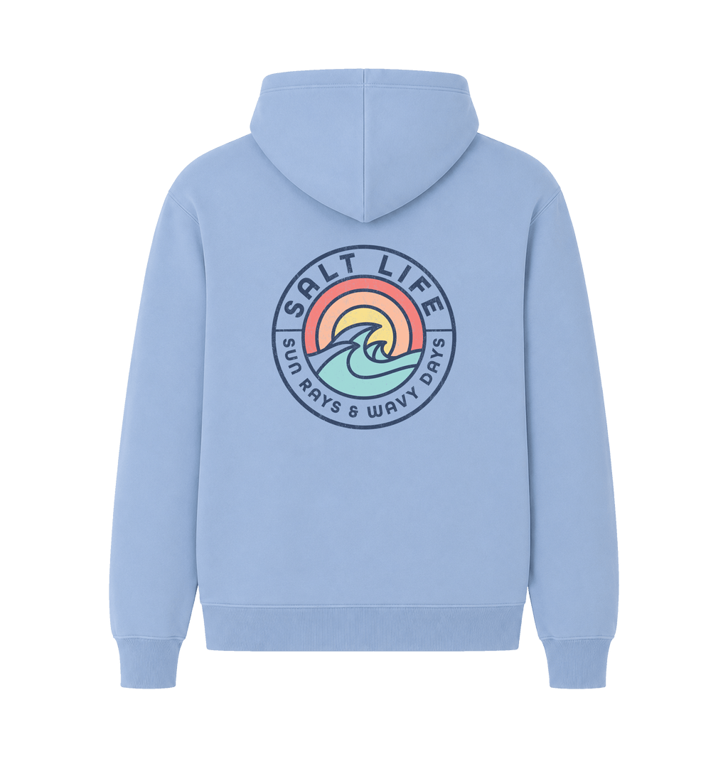 Light Blue Printed Hoody Back