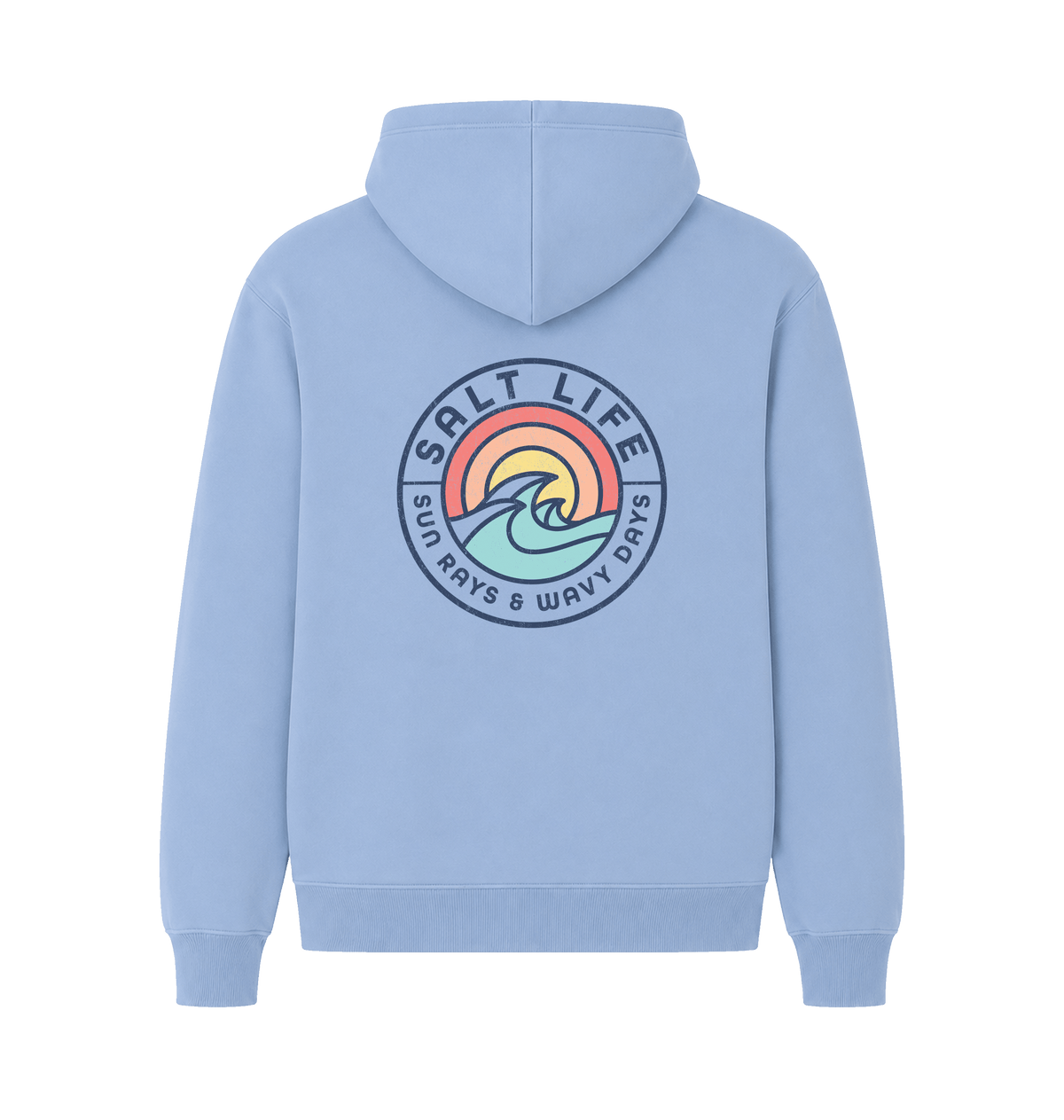 Light Blue Printed Hoody Back