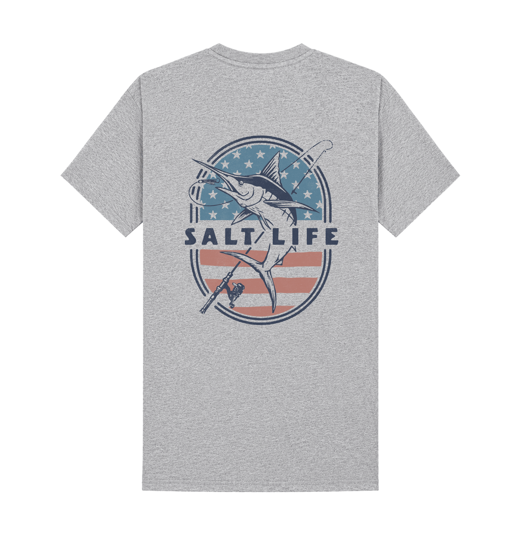 Heather Grey Printed T-shirt Back