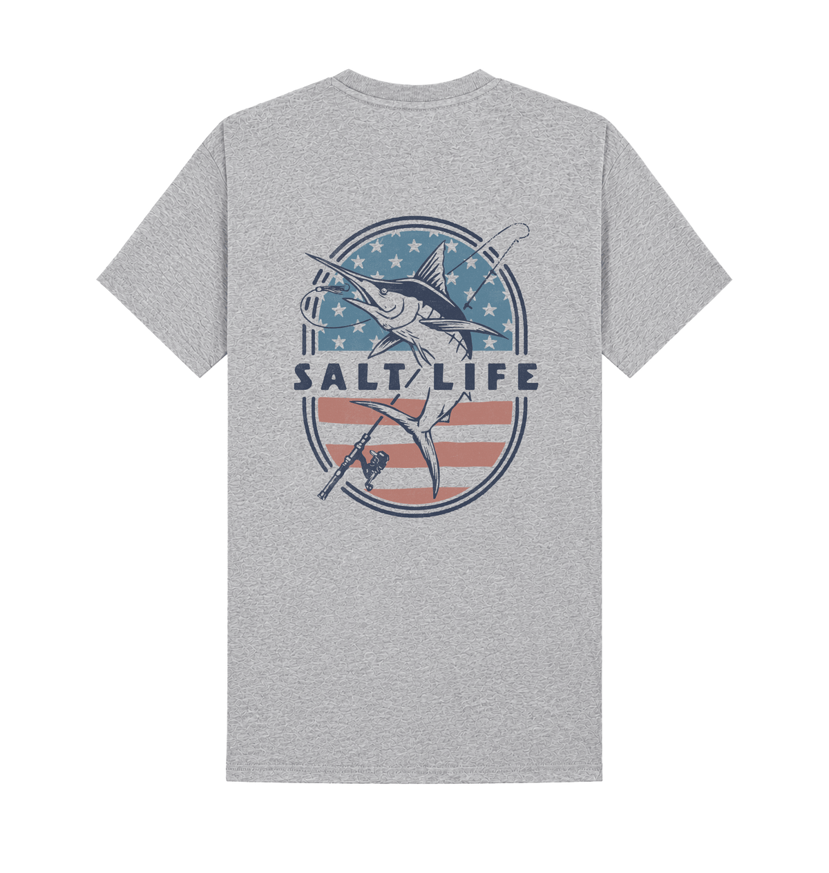 Heather Grey Printed T-shirt Back