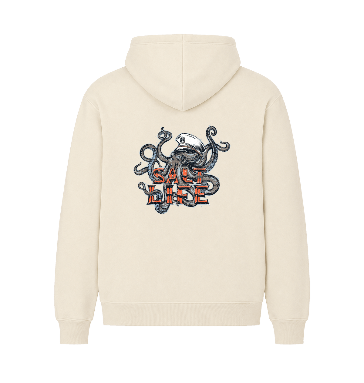 Ecru Printed Hoody Back