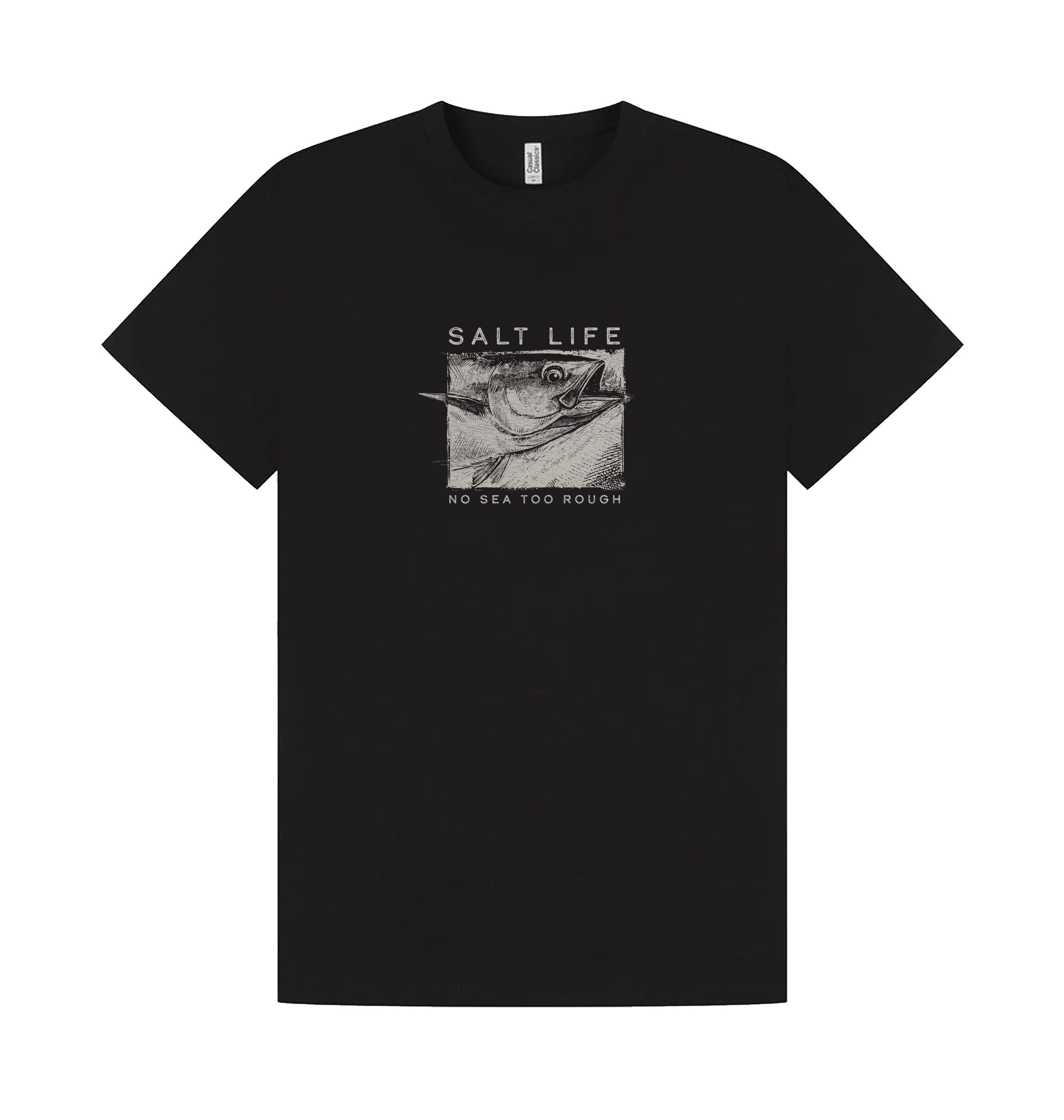 Black Printed T-shirt Front