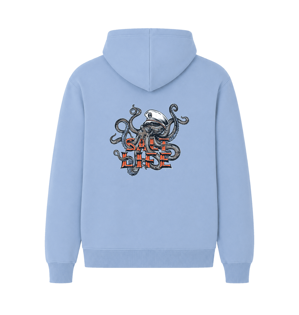 Light Blue Printed Hoody Back