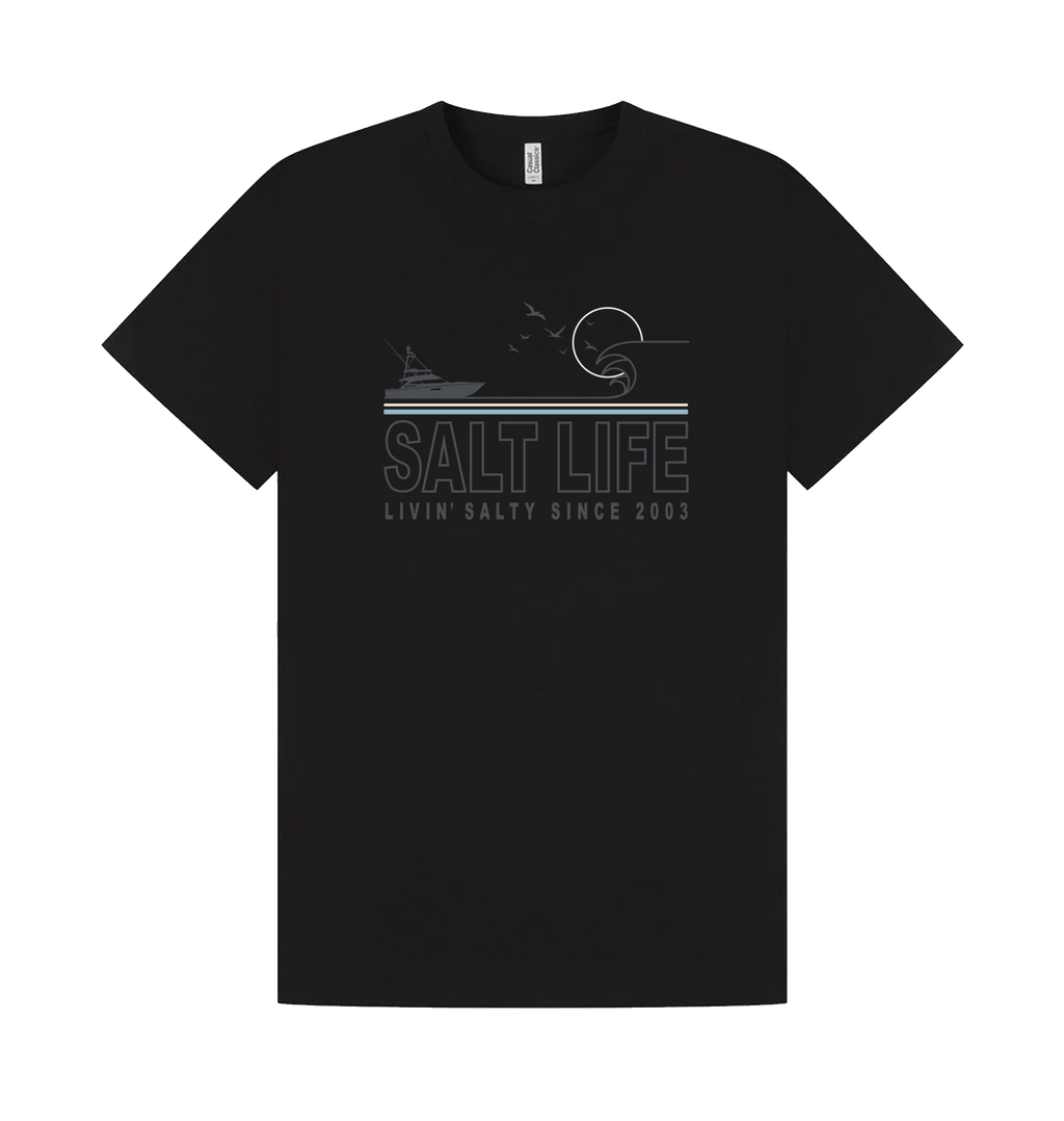 Black Printed T-shirt Front