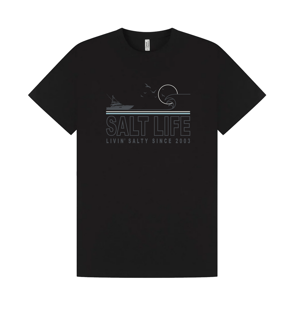 Black Printed T-shirt Front