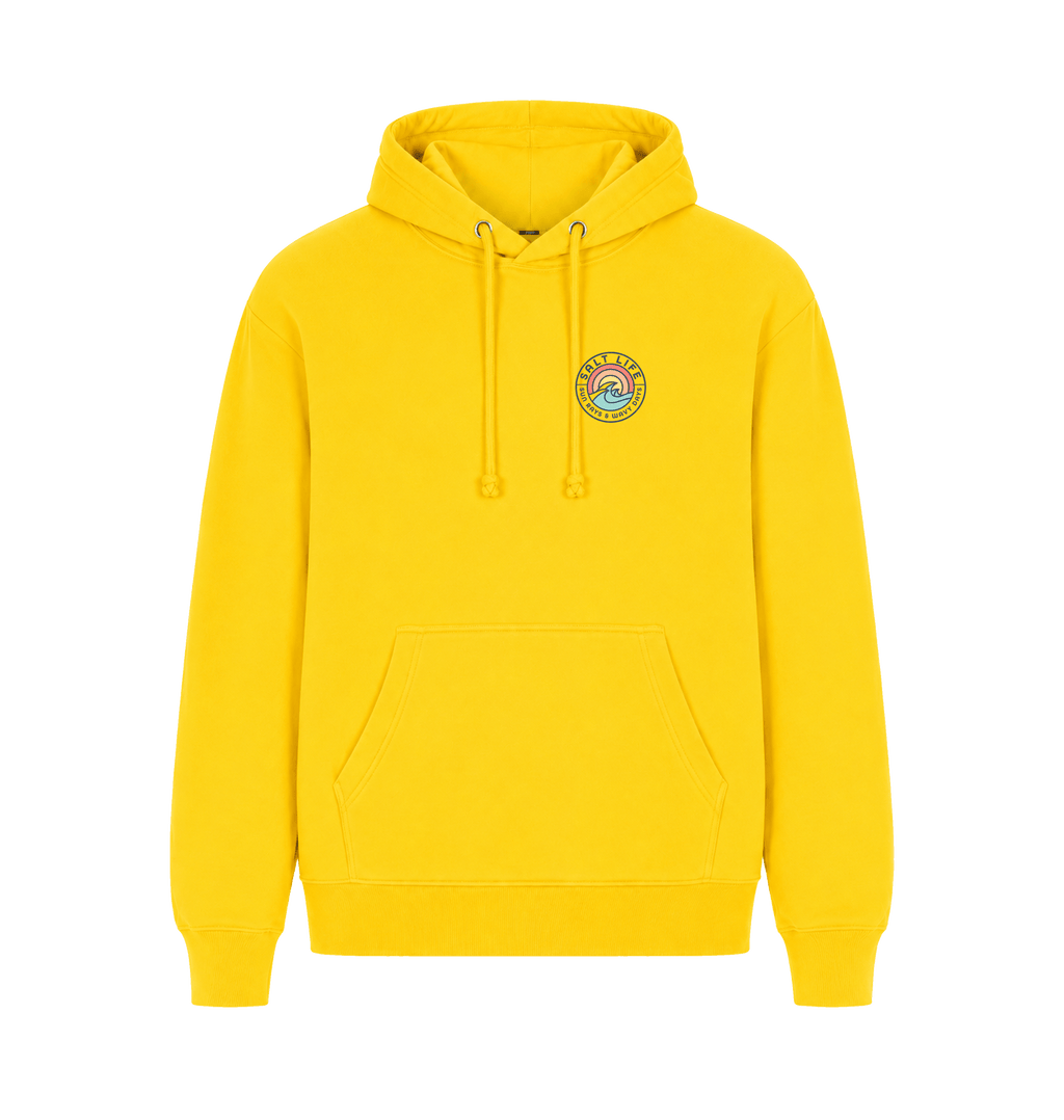 Yellow Printed Hoody Front