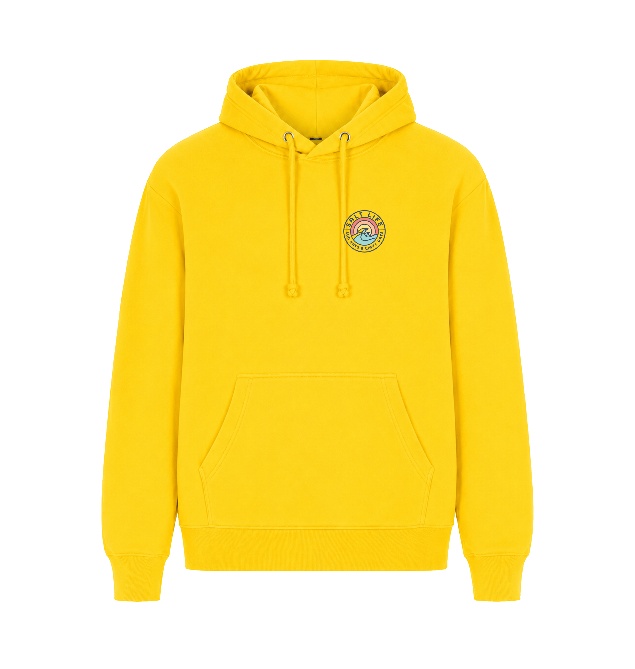 Yellow Printed Hoody Front
