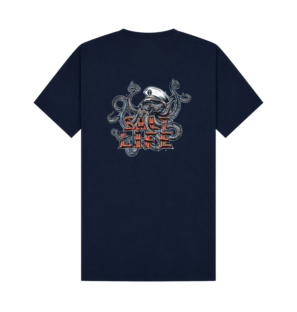 Navy Printed T-shirt Back