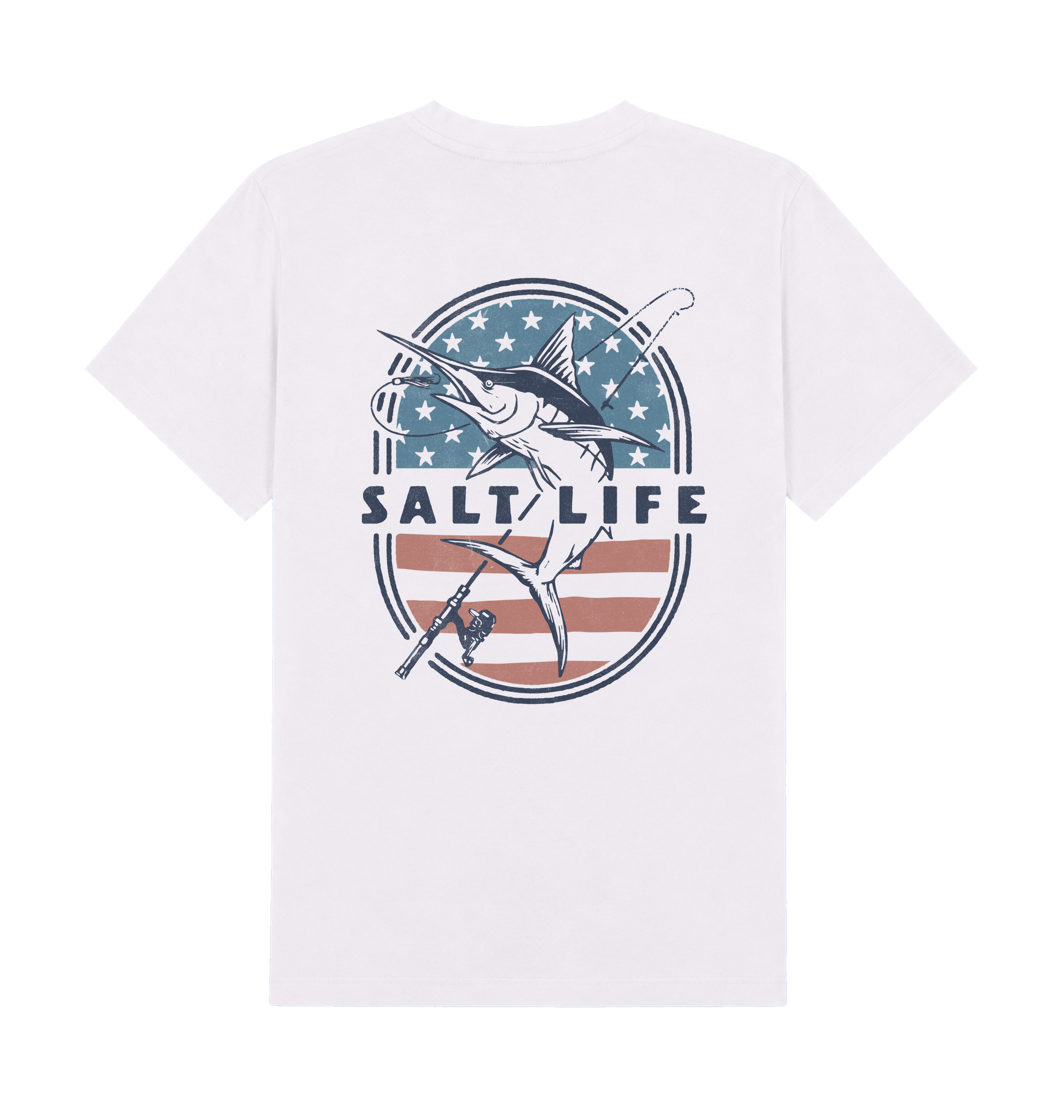 White Printed T-shirt Back