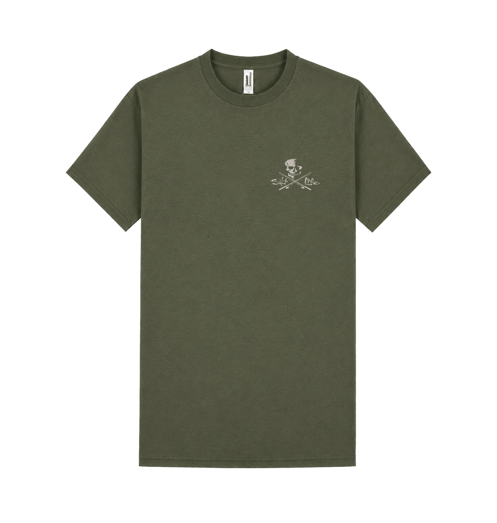 Military Green Printed T-shirt Front